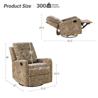 Fauteuil inclinable pivotant manuel Arlette Contemporary Floral avec dossier capitonné