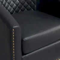 Fauteuil à barillet pivotant en cuir PU touffeté KINWELL 29