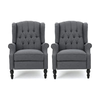 Fauteuils inclinables en tissu touffeté Walter (lot de 2) par Christopher Knight Home