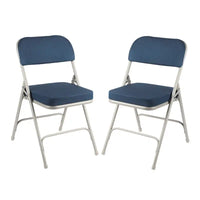 Chaise pliante de luxe matelassée en tissu de la collection Bernadine de Hampden Furnishings, lot de 2