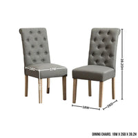 Ensemble de salle à manger 5 pièces, ensemble de meubles de cuisine en bois, table ronde avec piètement central en croix et 4 chaises capitonnées