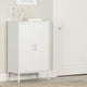 Armoire de rangement métallique à 2 portes avec étagères réglables