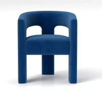 SEYNAR Chaise de salle à manger moderne glam en velours rembourrée, chaise d'appoint à dossier ouvert, lot de 6