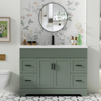 Wavy Line Ensemble meuble-lavabo de salle de bain 30/36/48 avec vasque & robinet