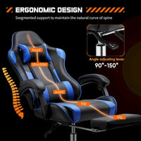 Chaise de bureau de jeu pivotante en cuir PU