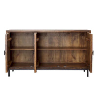 Bahut large Brantley de 160 cm avec 2 tiroirs, marron
