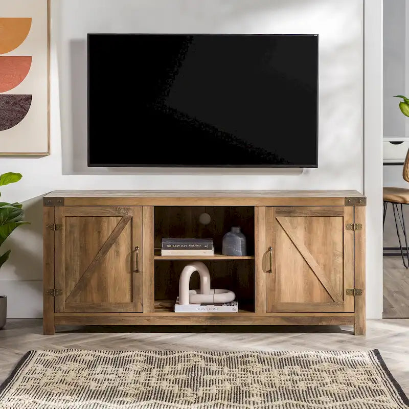 Meuble TV avec porte de grange Middlebrook Firebranch 58 pouces
