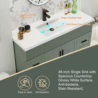 Wavy Line Ensemble meuble-lavabo de salle de bain 30/36/48 avec vasque & robinet