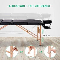 Table de massage portable de 84 pouces de long avec housse de transport