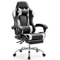 Chaise de bureau de jeu pivotante en cuir PU
