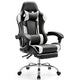 Chaise de bureau de jeu pivotante en cuir PU