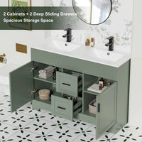 Wavy Line Ensemble meuble-lavabo de salle de bain 30/36/48 avec vasque & robinet