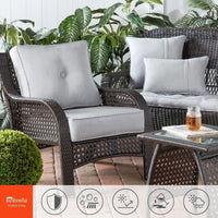 Sunbrella Ensemble de coussins d'extérieur à assise profonde premium 2 pièces