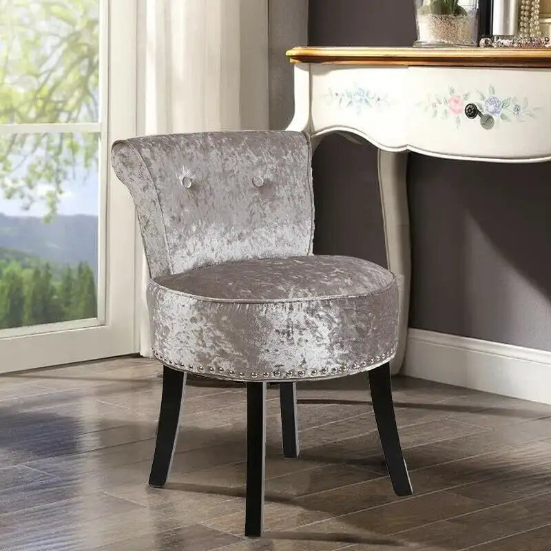 Tabouret de coiffeuse en bois massif 27.5 de haut - 27.5 H X 19 W X 11.8 D