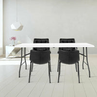 Table pliante Costway 180 cm portable plastique intérieur extérieur pique-nique fête