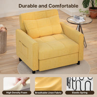 Canapé-lit réglable 3 en 1, fauteuil-canapé escamotable, lit pliant convertible pour salon
