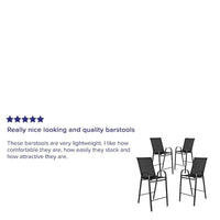 Lot de 4 tabourets de bar d'extérieur avec matériau Flex Comfort - Tabouret de terrasse