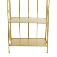 Étagère de boulanger pliante haute en métal à volutes, intérieure et extérieure, 5 étagères - Or ou blanc - Roche River Decor