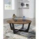 Signature Design by Ashley Hanneforth Table basse marron/noir - 111,76 cm (L) x 111,76 cm (P) x 48,26 cm (H)