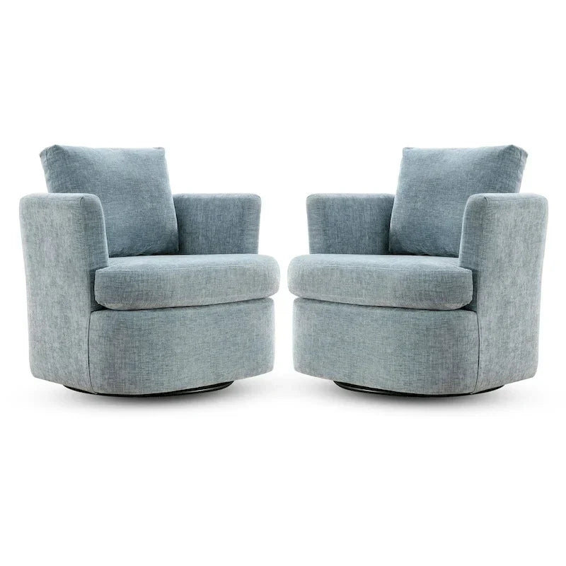 Fauteuils pivotants modernes Chenille pour salon