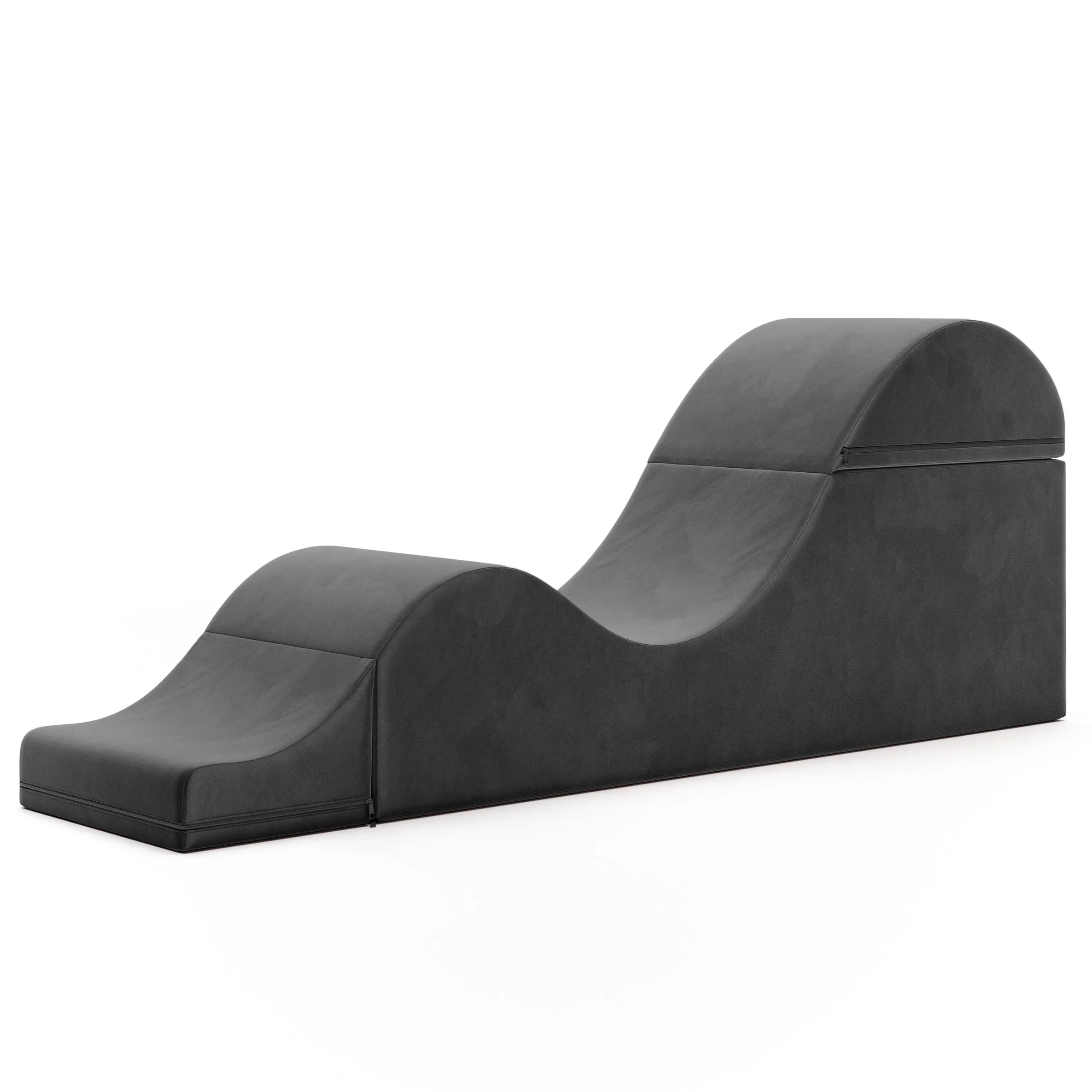 Avana Kami Méridienne convertible / yoga & massage - ottoman 2 en 1 avec fauteuil de yoga escamotable dissimulé, microvelours - N/A