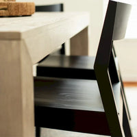 Chaise de salle à manger moderne en bois massif Plank and Beam