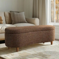 Banc de rangement rabattable INK+IVY Bailey Taupe Boucle