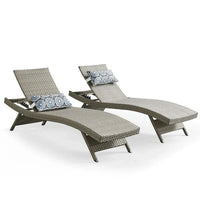 Chaises longues en osier tout temps - Lot de 2