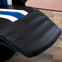 Chaise de jeu vidéo Vinsetto Racing avec dossier inclinable et repose-pieds, appuie-tête et porte-gobelet