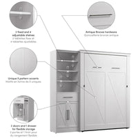 Lit escamotable Key West avec armoire-penderie (88W) de Bestar