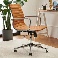 Chaise de bureau à dossier cannelé LUXMOD pour ordinateur et télétravail