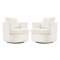 Fauteuils pivotants modernes Chenille pour salon
