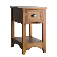 Gymax Lot de 2 Tables d'appoint Contemporaines Compactes avec Tiroir - 13" X 22" X 23" (L x l x H)