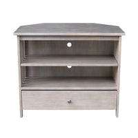 Meuble TV d'angle en bois massif de style Mission