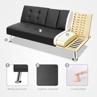 Canapé Futon Convertible Homall avec Porte-gobelets et Oreillers