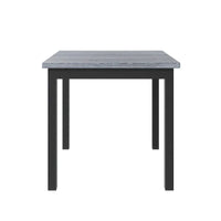 Ensemble de salle à manger hauteur comptoir 5 pièces, ensemble table à manger en bois avec table rectangulaire et 4 chaises rembourrées à dossier haut