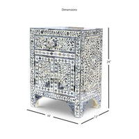 Meuble d'appoint incrusté d'os Firoz de Steve Silver