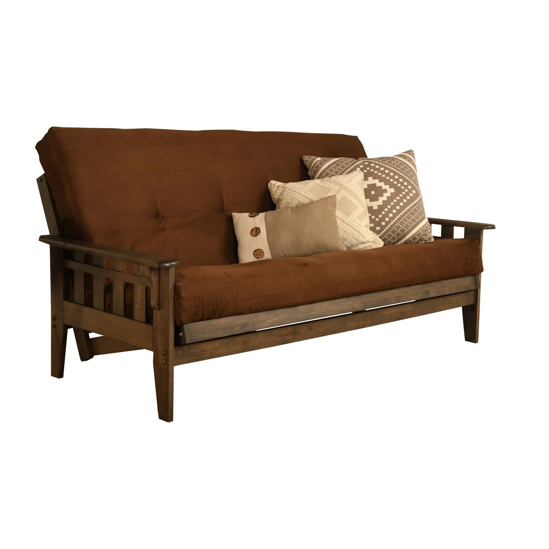 Somette Tucson Ensemble futon taille Full rustique noyer avec matelas