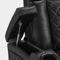 MCombo Fauteuil inclinable électrique avec appui-tête réglable, siège de home cinéma double moteur avec port USB, cuir respirant HTS411