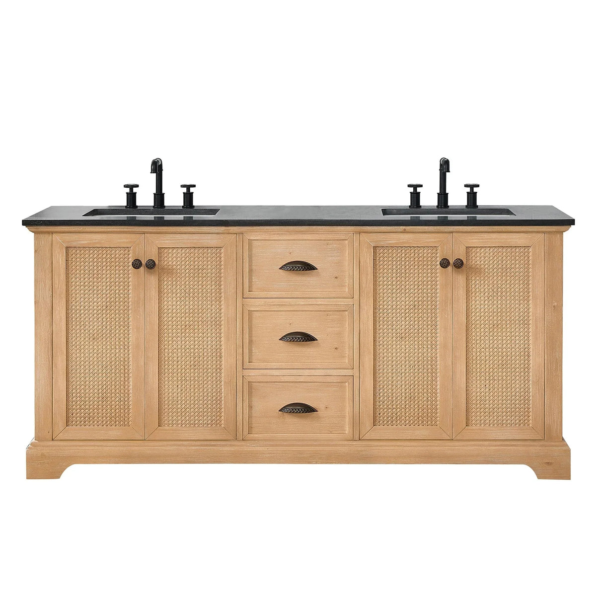 Hervas Meuble-lavabo avec dessus en marbre naturel sans miroir