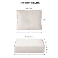 Sunbrella Ensemble de coussins d'extérieur à assise profonde premium 2 pièces