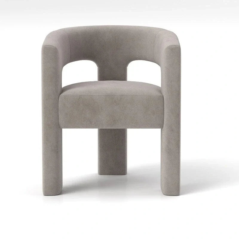 SEYNAR Chaise de salle à manger moderne glam en velours rembourrée, chaise d'appoint à dossier ouvert, lot de 6
