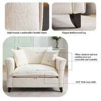 Fauteuil surdimensionné en tissu chenille