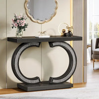 Console argentée, 39 table d'entrée à miroir pour entrée