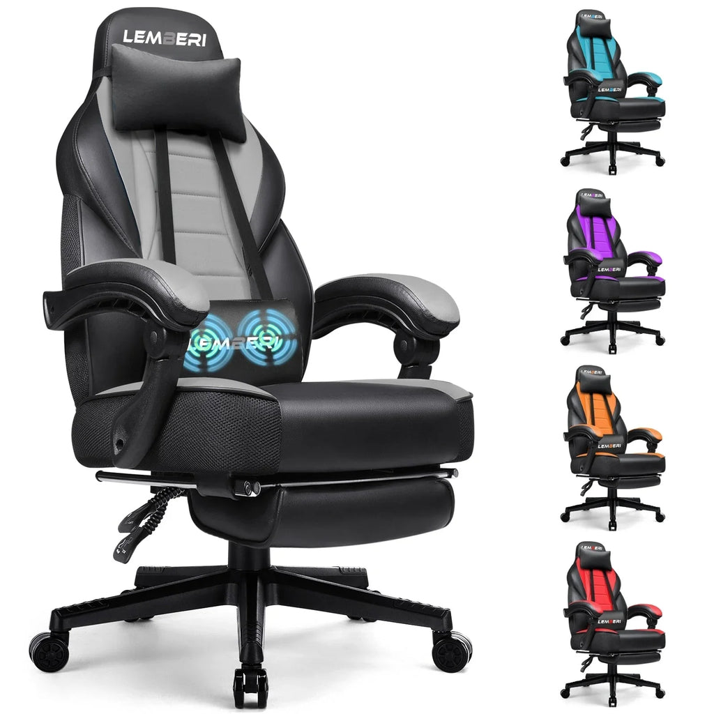 BOSSIN Chaise de gaming style racing, chaise de gamer grande et haute 300 lb à dossier haut chaise informatique