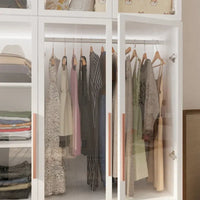 47,2 Grande Armoire LED Lumineuse Placard à Portes en Verre Entièrement en Verre