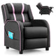 Fauteuil Inclinable Enfant Gymax Ergonomique en Cuir avec Repose-Pieds