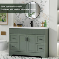 Wavy Line Ensemble meuble-lavabo de salle de bain 30/36/48 avec vasque & robinet