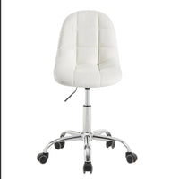 Chaise de bureau à domicile sans accoudoirs Javlergo, chaise de bureau d'ordinateur réglable en hauteur avec roulettes