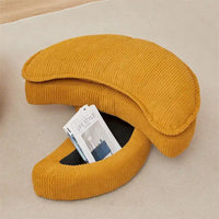 Fauteuil pivotant surdimensionné avec pouf de rangement lune et 4 oreillers